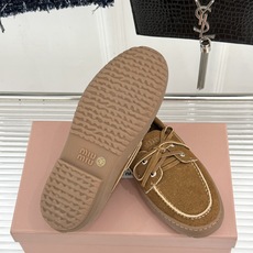 MiuMiu/缪缪26WF新品复古风 系带休闲乐福鞋小皮鞋 复古圆头勾勒学院少女氛围 精致系带设计随性可调节 甄选柔润皮 MiuMiu/缪缪26WF新品复古风 系带休闲乐福鞋小皮鞋 复古圆头勾勒学院少女氛围 精致系带设计随性可调节 甄选柔润皮