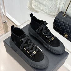 CHANE*|小香26B新品双C 松糕厚底高帮休闲鞋运动鞋 双C标识点缀鞋带 麂皮质感细腻高级 松糕厚底隐形拉长比例 上 CHANE*|小香26B新品双C 松糕厚底高帮休闲鞋运动鞋 双C标识点缀鞋带 麂皮质感细腻高级 松糕厚底隐形拉长比例 上
