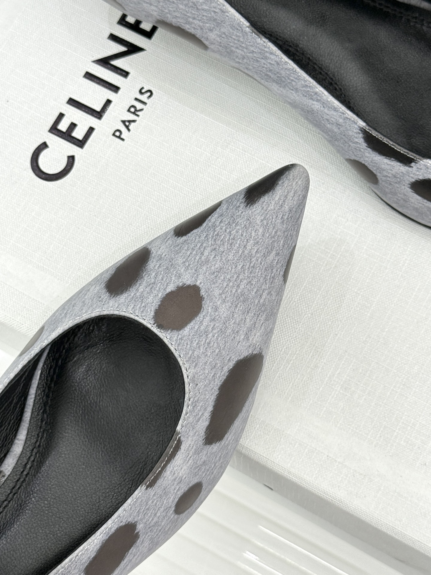 Celine /塞琳26WF早秋新品 极简尖头猫跟单鞋 极简尖头猫跟鞋型 金属凯旋门扣点缀细节 上脚秒显脚型纤瘦 法式清