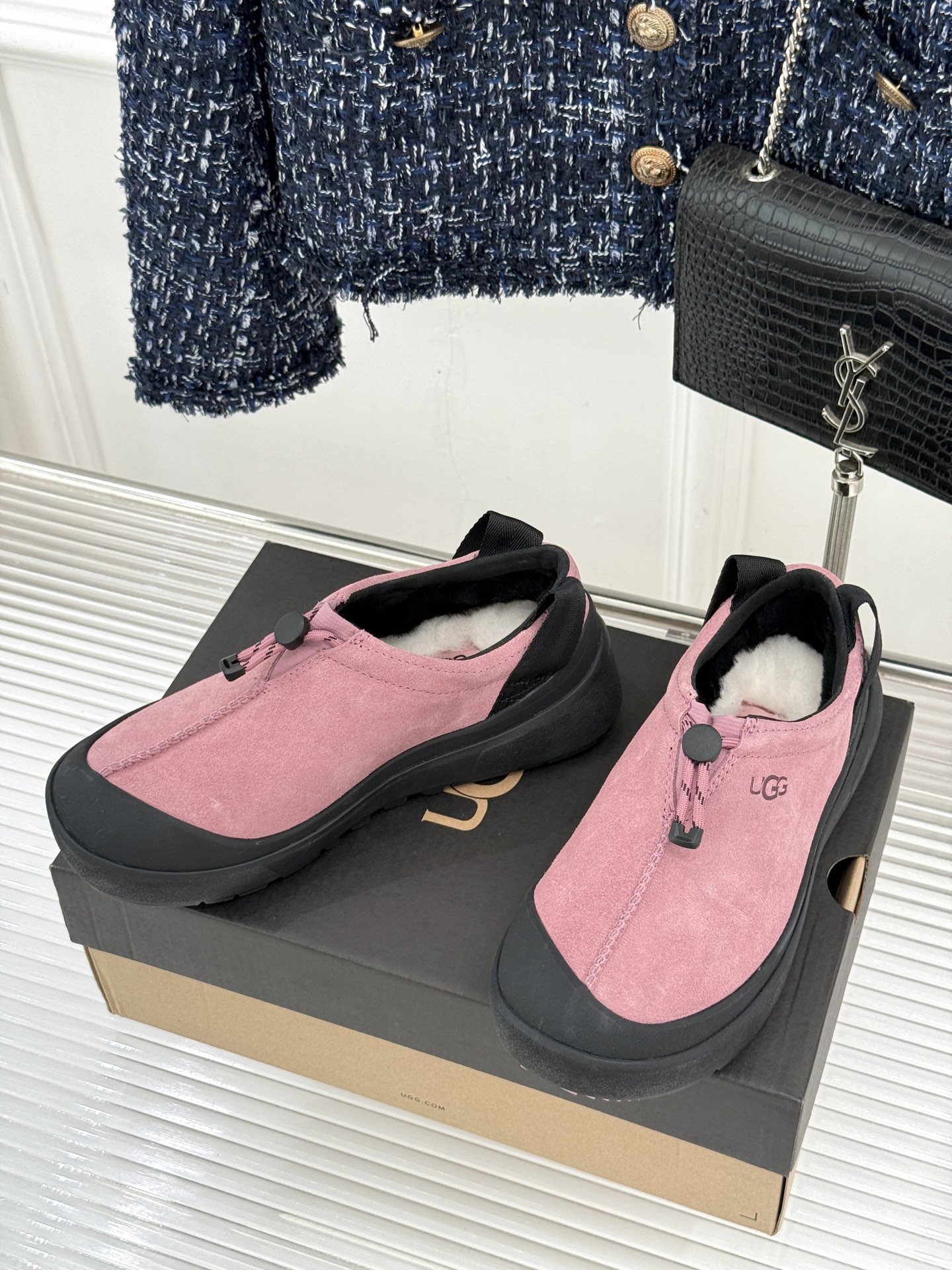 （男码＋10） UGG 26WF秋冬新品时尚彩壳 一脚蹬2.0塔斯曼羊毛休闲鞋 彩壳2.0质感升级 塔斯曼羊毛亲肤暖 一