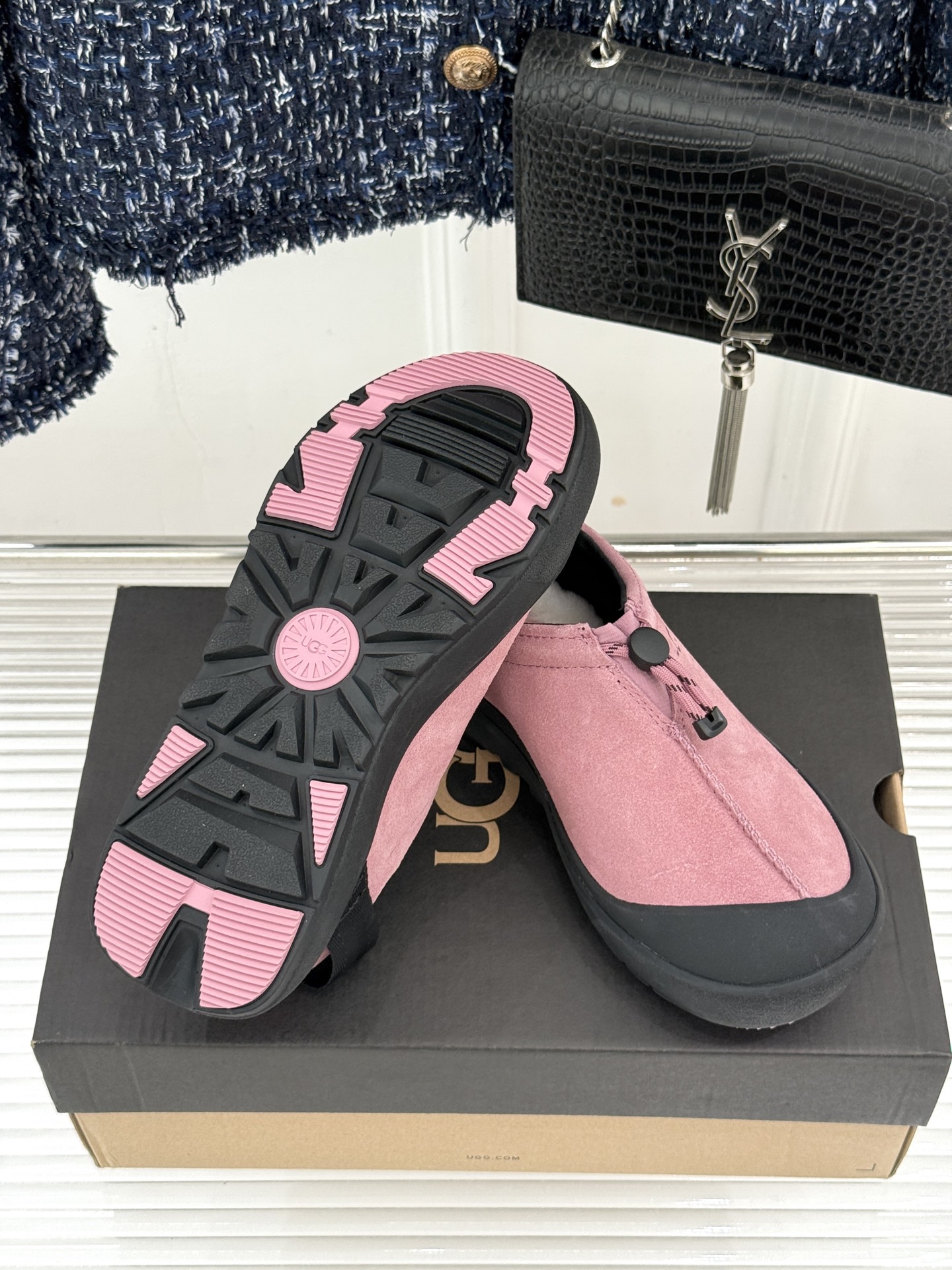 （男码＋10） UGG 26WF秋冬新品时尚彩壳 一脚蹬2.0塔斯曼羊毛休闲鞋 彩壳2.0质感升级 塔斯曼羊毛亲肤暖 一