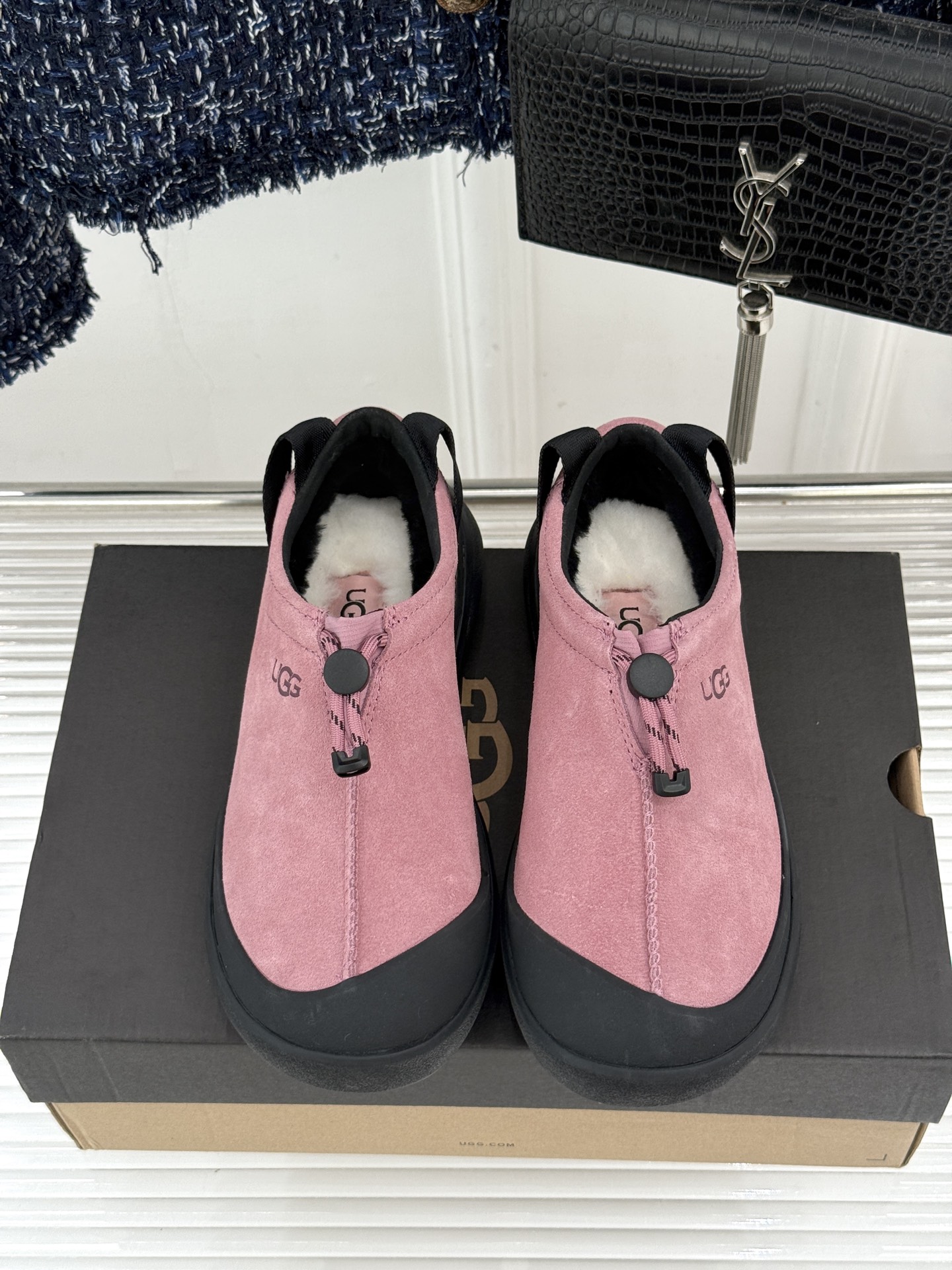 （男码＋10） UGG 26WF秋冬新品时尚彩壳 一脚蹬2.0塔斯曼羊毛休闲鞋 彩壳2.0质感升级 塔斯曼羊毛亲肤暖 一