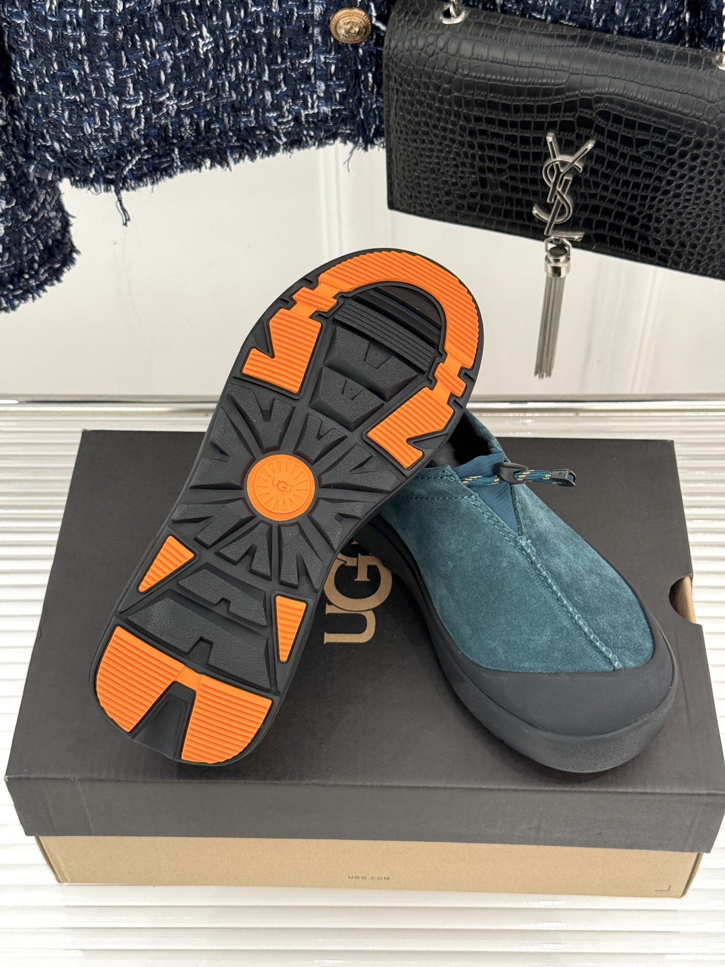 （男码＋10） UGG 26WF秋冬新品时尚彩壳 一脚蹬2.0塔斯曼羊毛休闲鞋 彩壳2.0质感升级 塔斯曼羊毛亲肤暖 一