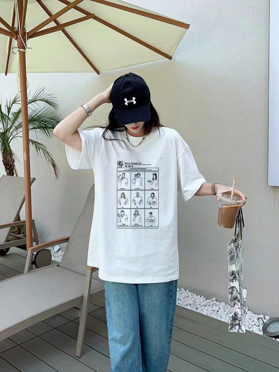 마르지엘라 프린트 로고 반팔 티셔츠 88741 이미지 9