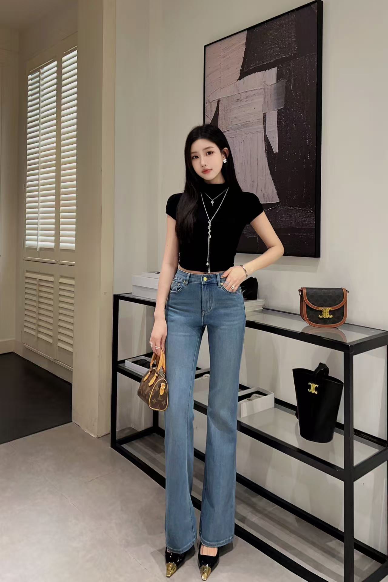 NO:413597,Model number G25052264 LOUIS*Dujia LV new model high-end custom elastic denim wash cotton fabric soft and comfortable!  Pocket camouflage presbyterian logo printed spliced ​​elastic hip lifting to make you look slim and flared jeans and trousers!  Blue, 26.27.28.29.30 (28 size waist 70, hip 86, trousers length 105, fabric high elasticity),,louis vuitton,louis vuitton,louis vuitton,louis vuitton,jeans,alexander wang19860909款号G25052264 LOUIS*驴家LV新款 高端定制弹力牛仔洗水棉面料柔软舒适！口袋迷彩老花logo印花拼接弹力提臀显瘦微喇叭牛仔裤长裤！蓝色,26.27.28.29.30（28码腰围70,臀围86,裤长105 面料高弹）,,louis vuitton,louis vuitton,louis vuitton,louis vuitton,jeans,alexander wang,Women's clothing