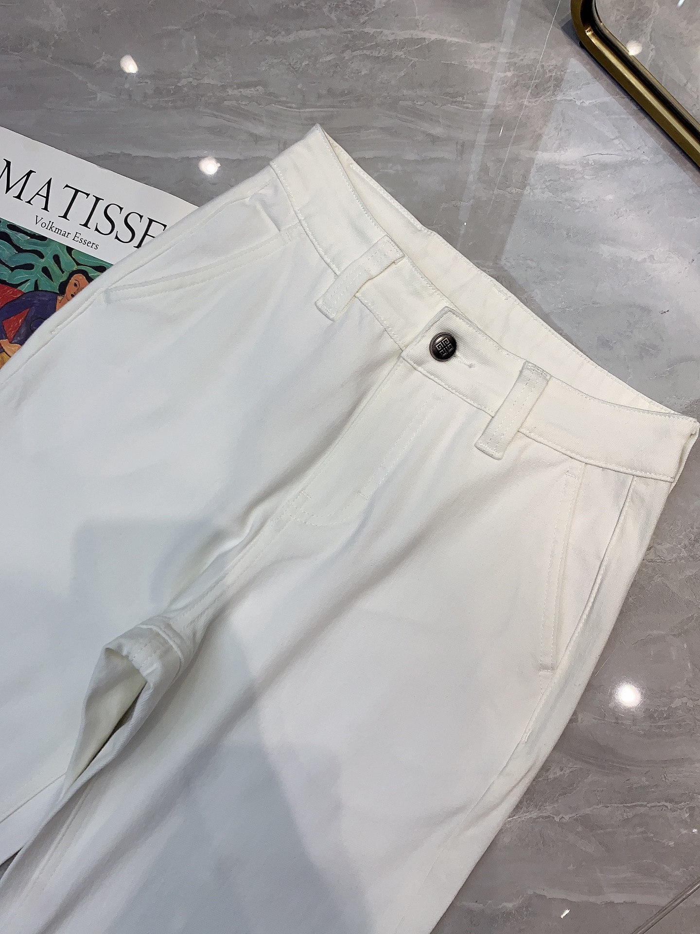 Givenchy Logo Print White Denim Jeans - Stylish, Comfortable, and Flattering 4 i1747712798797 5804 0 2