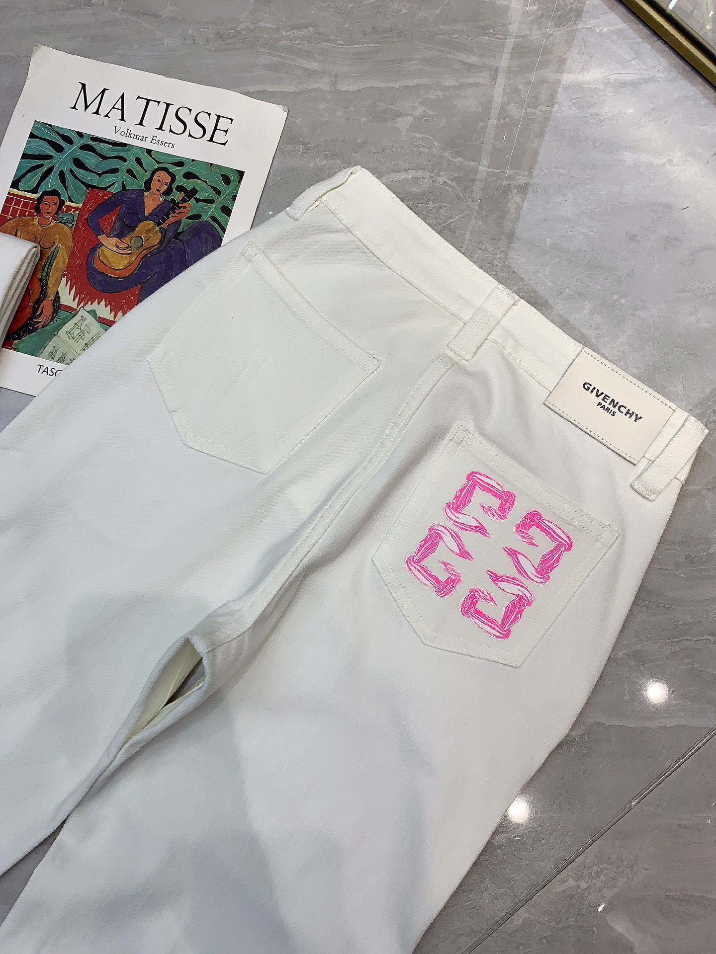 Givenchy Logo Print White Denim Jeans - Stylish, Comfortable, and Flattering 8 i1747712800725 2986 0 6