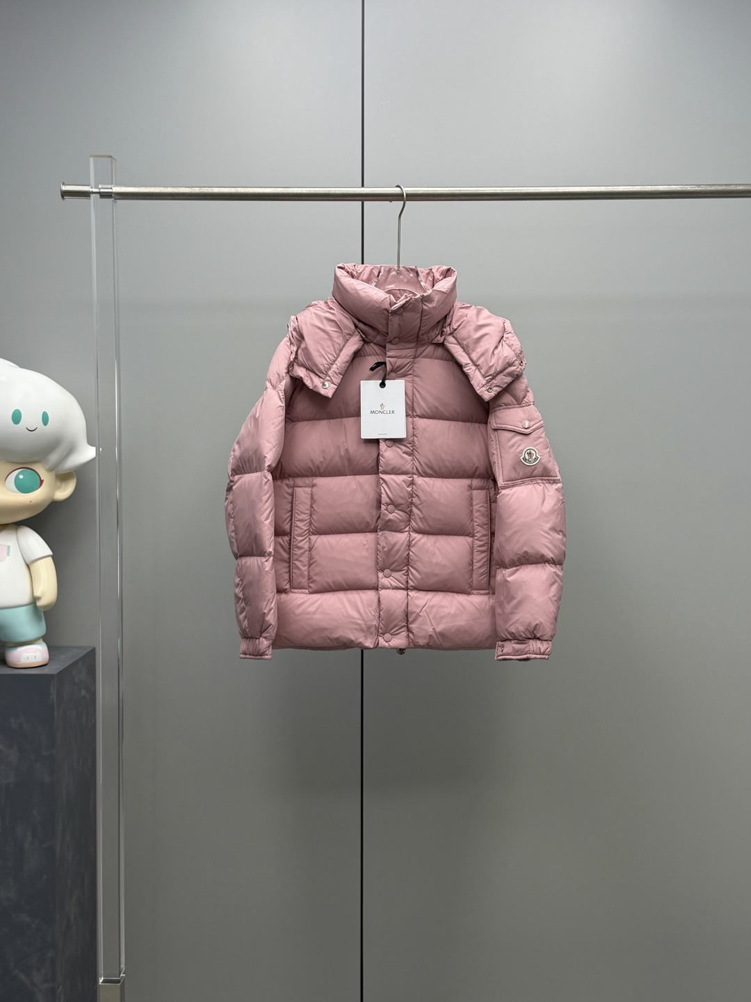 Moncler FW25 Vezere Detachable Hooded Puffer Jacket -Rose pink