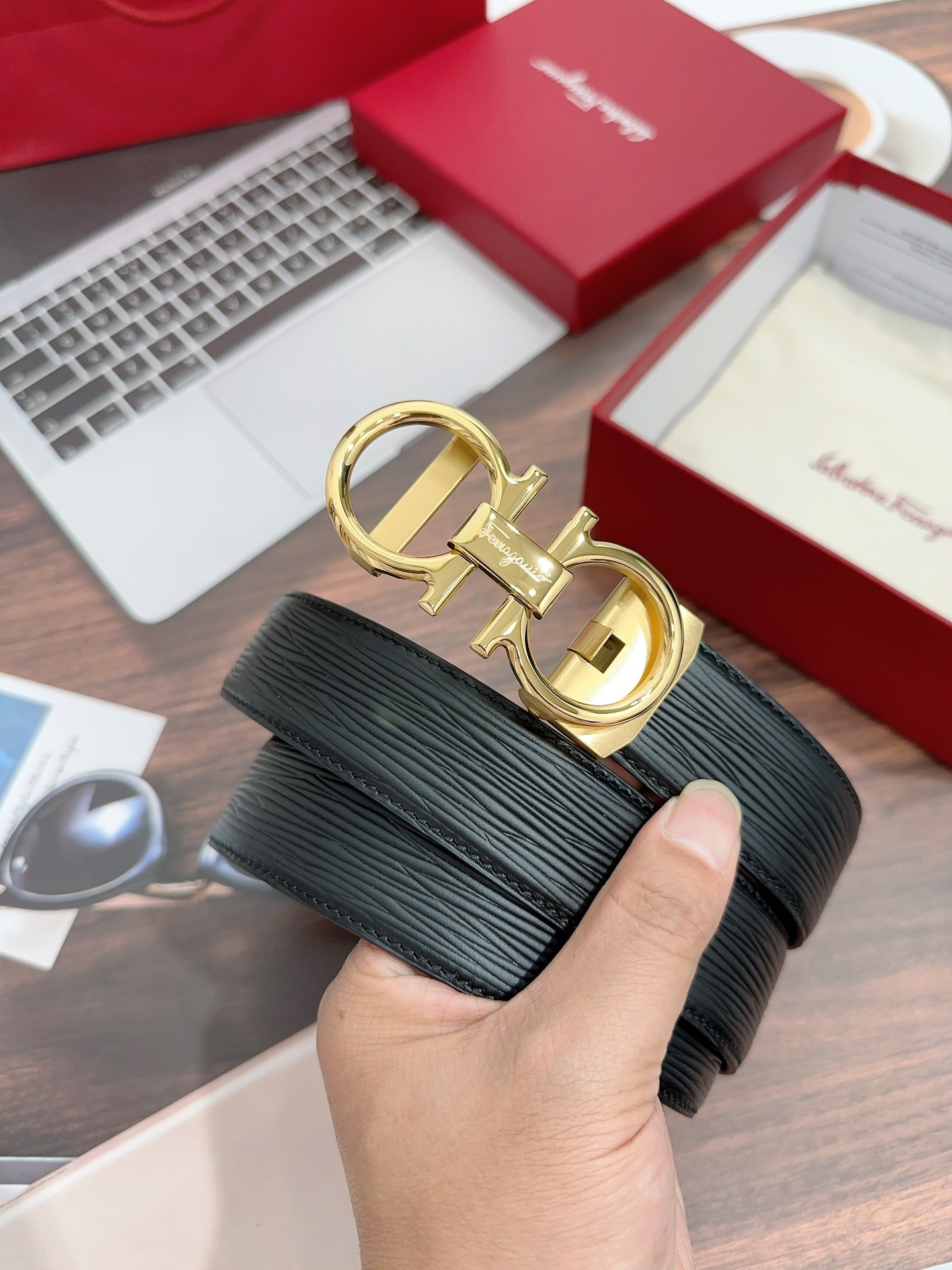 Ferragamo Haute Couture Luxury Atelier Designer Belt Tie Accessories