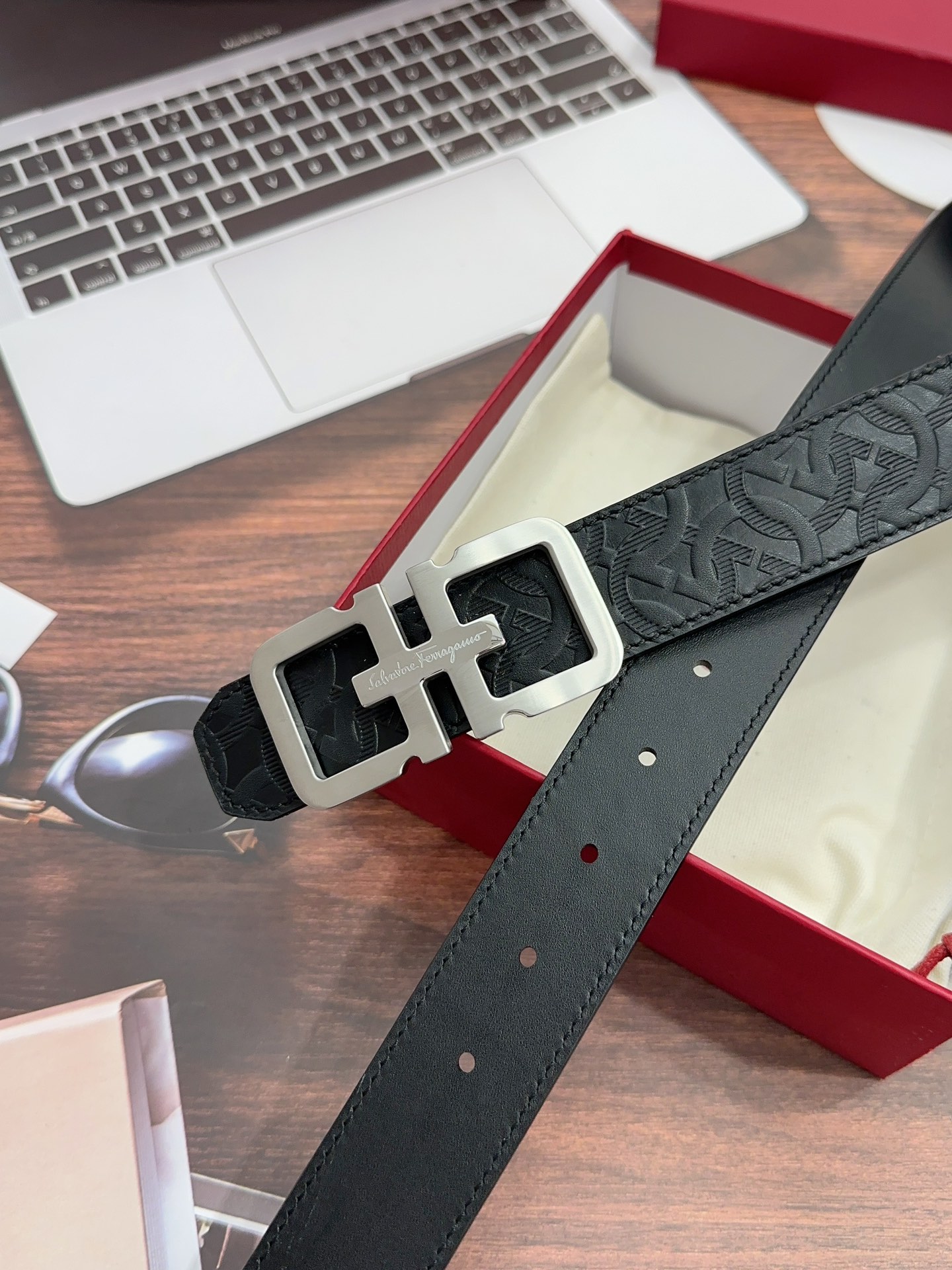 [Ferragamo Belts]Ferragamo 3.5cm Italian original leather material is simple a