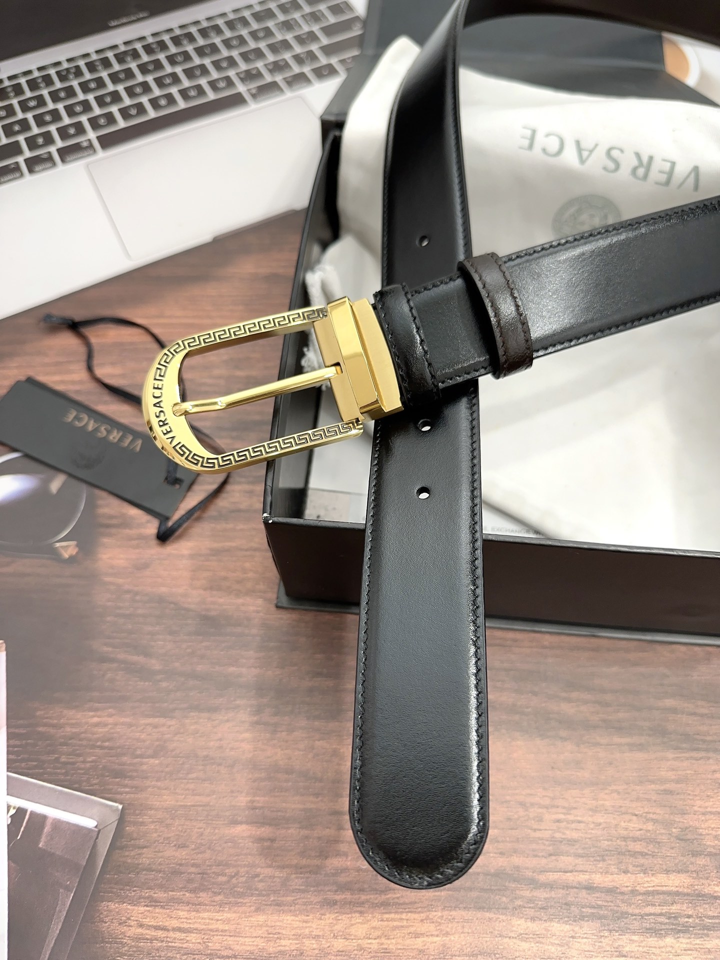 [Versace Belts]Versace belt width 3.5CM waist belt made of soft cowhide Italia