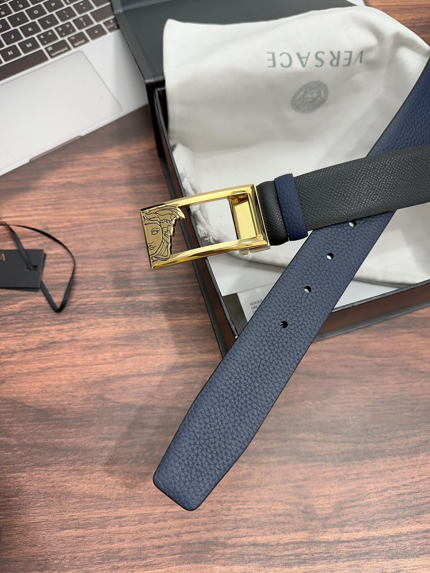 [Versace Belts]Versace belt width 3.5CM waist belt made of soft cowhide Italia