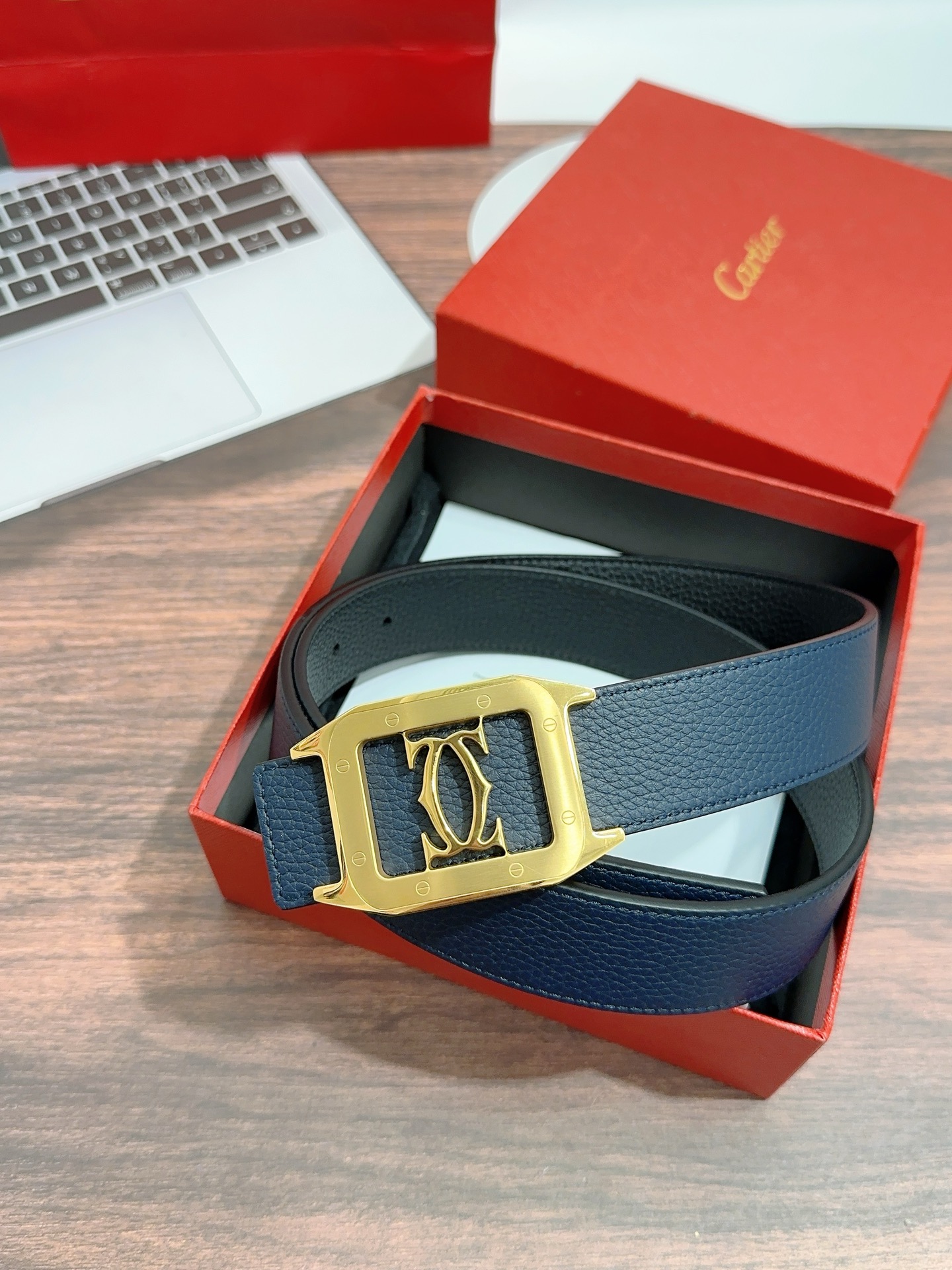 “High-Quality 3.5 cm Men’s Oxen Leather Belt Purchase” - 图片 6