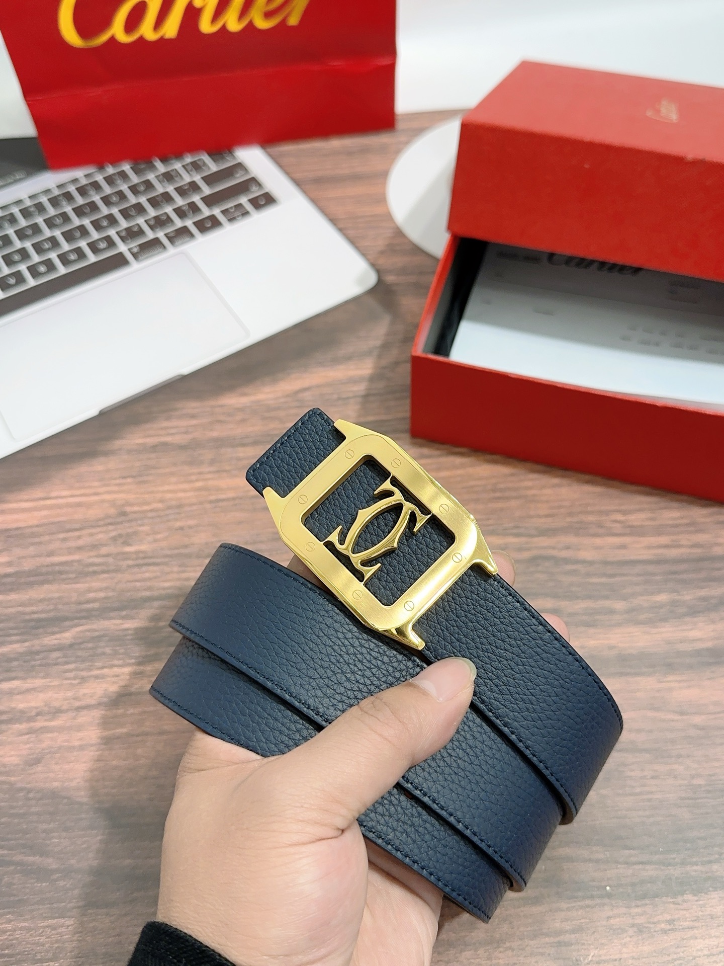 “High-Quality 3.5 cm Men’s Oxen Leather Belt Purchase” - 图片 1