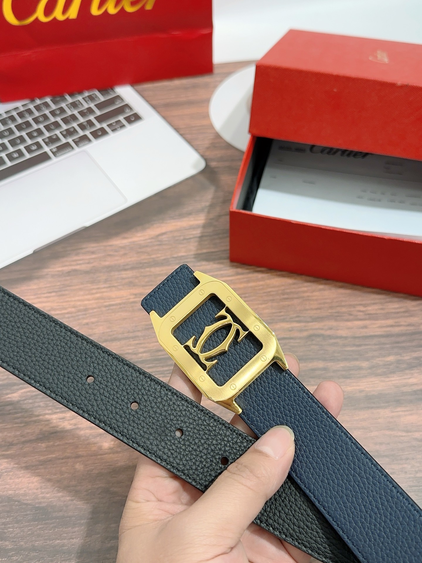 “High-Quality 3.5 cm Men’s Oxen Leather Belt Purchase” - 图片 2