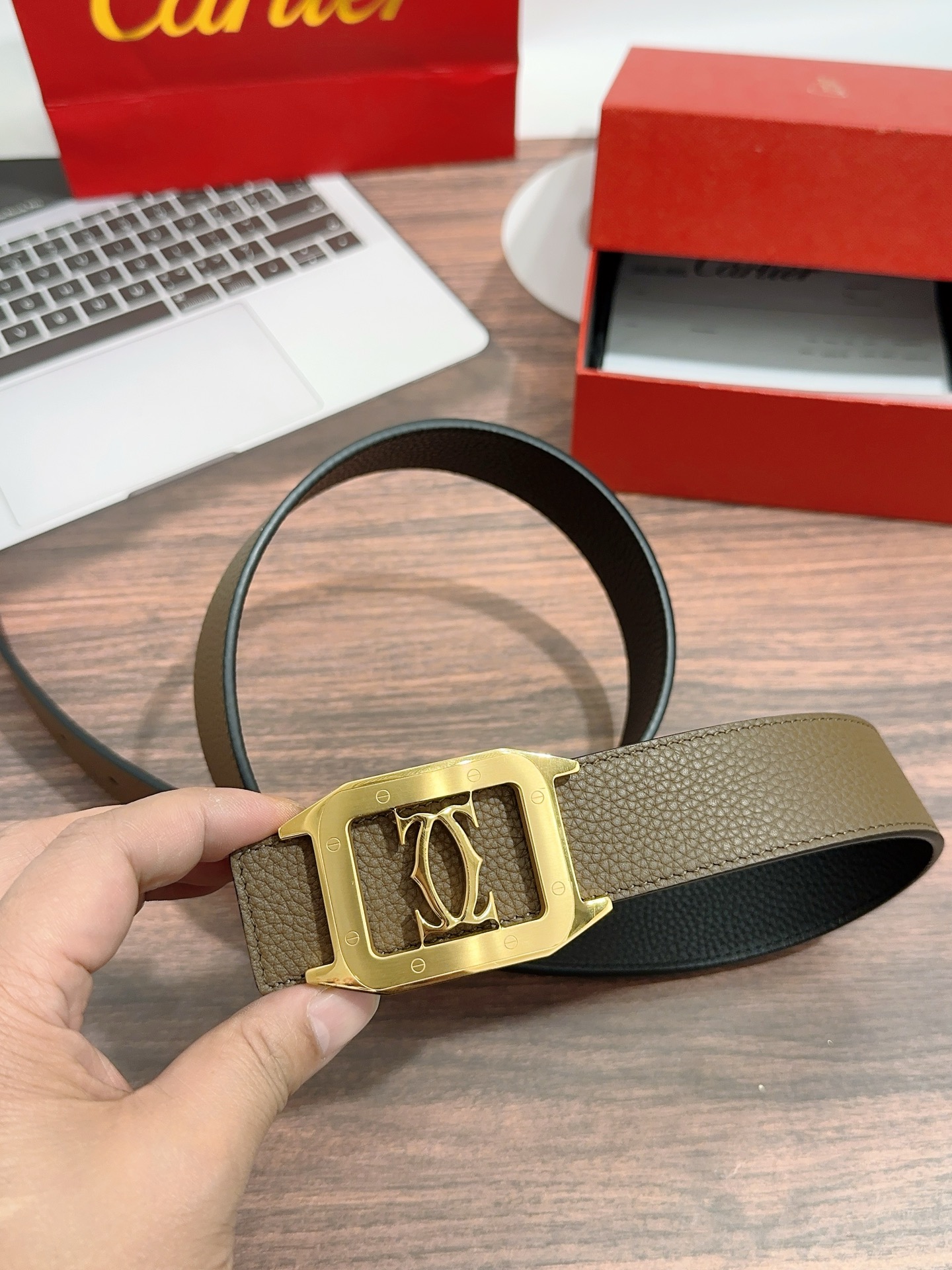 Imported Oxen Leather Men’s Regular 3.5cm Width Calcium Belt Purchase (20 words) - 图片 3