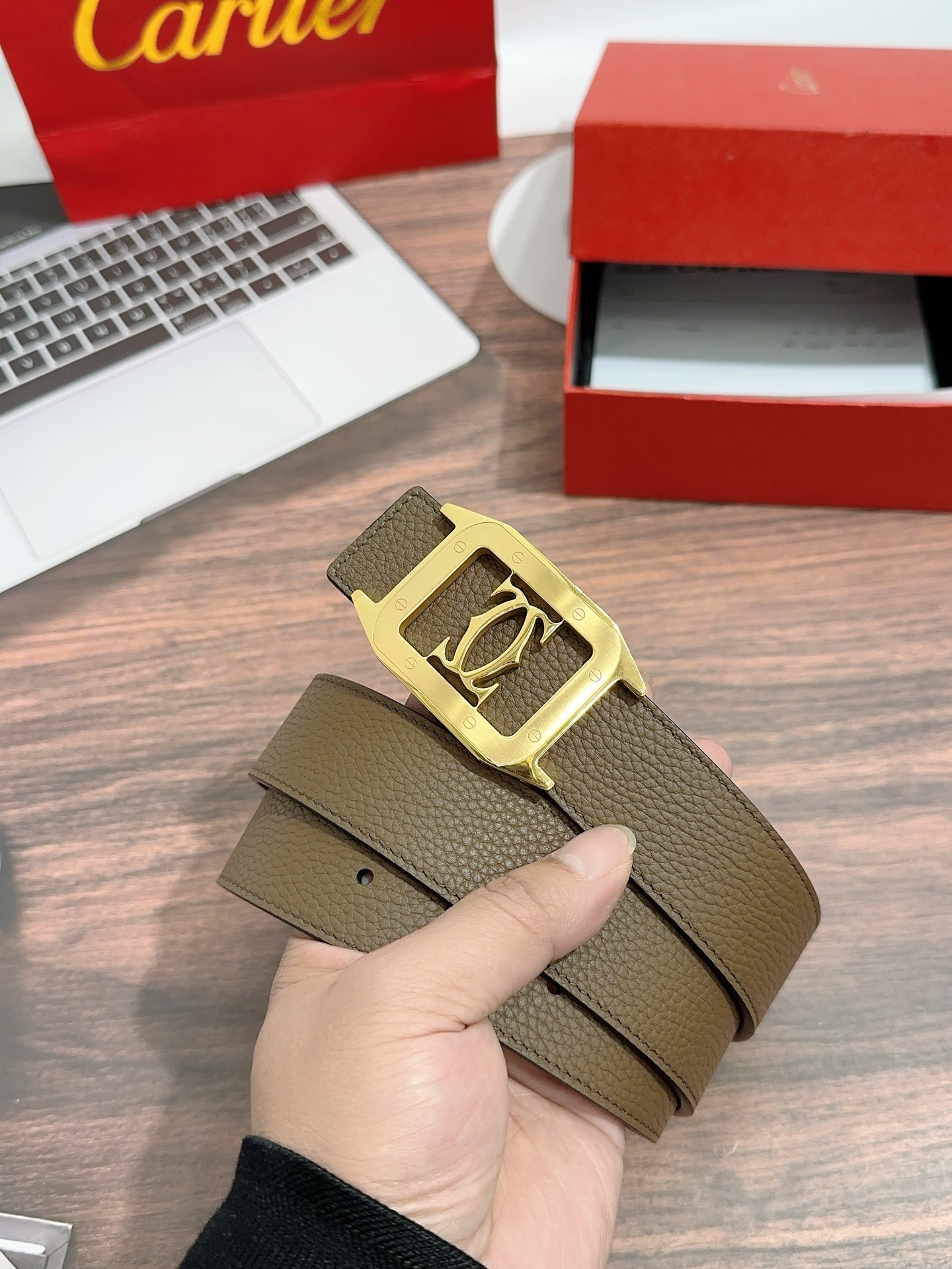 Imported Oxen Leather Men’s Regular 3.5cm Width Calcium Belt Purchase (20 words) - 图片 1
