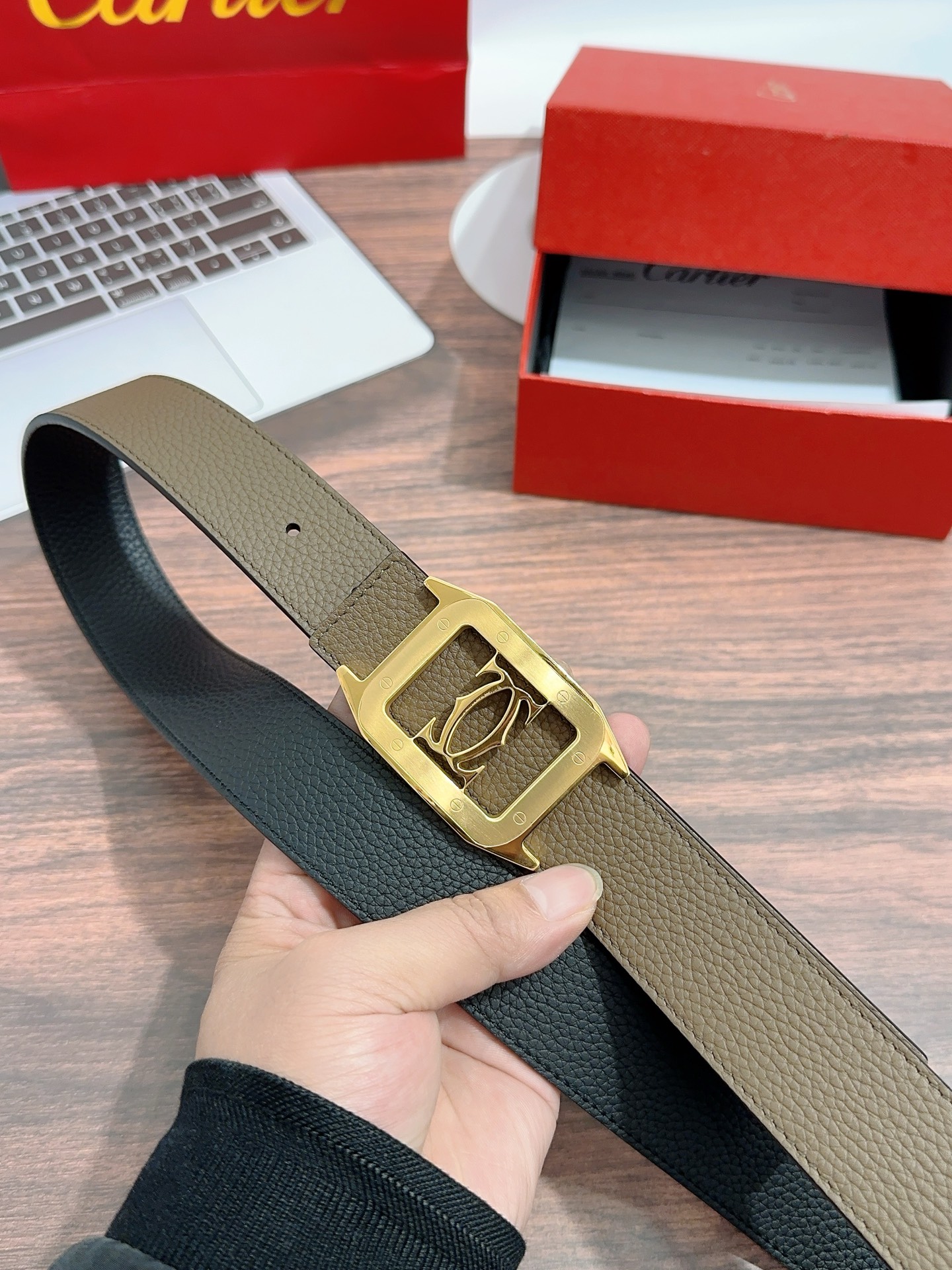 Imported Oxen Leather Men’s Regular 3.5cm Width Calcium Belt Purchase (20 words) - 图片 4