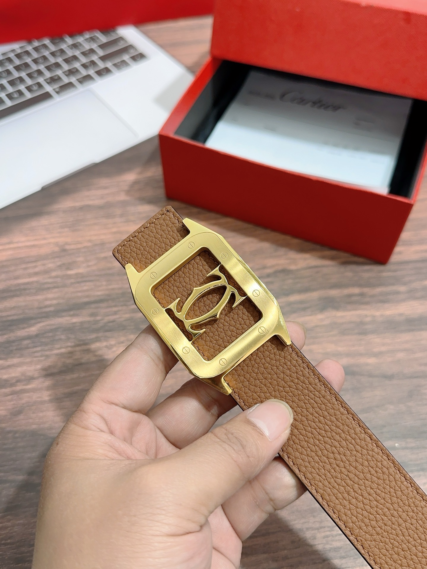 Imported Oxen Leather Men’s Regular 3.5cm Calcium Belt Purchase (p483) - 图片 5