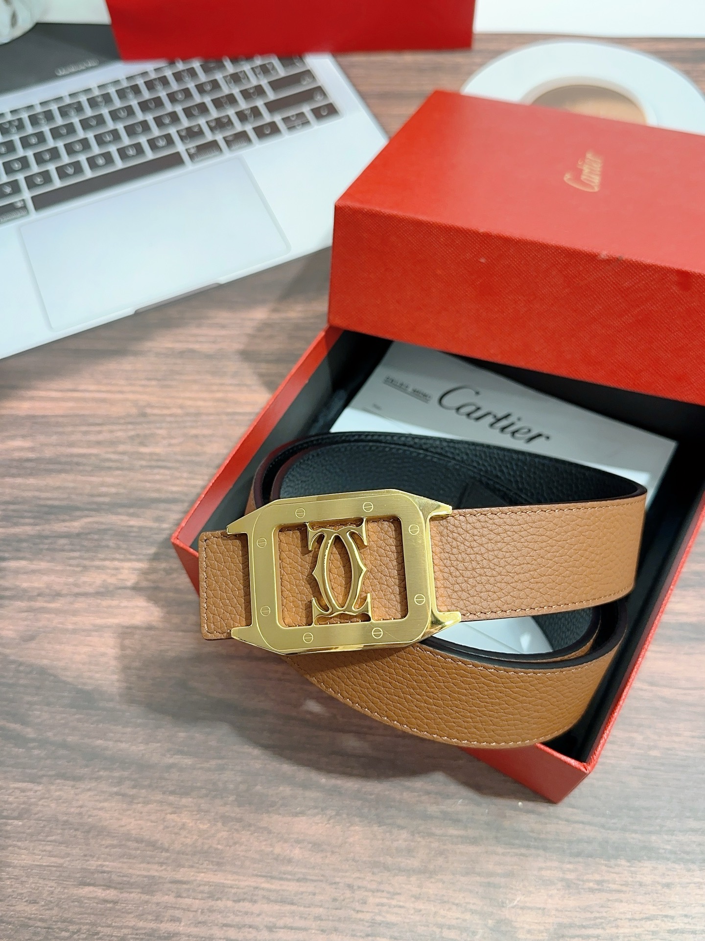 Imported Oxen Leather Men’s Regular 3.5cm Calcium Belt Purchase (p483) - 图片 6