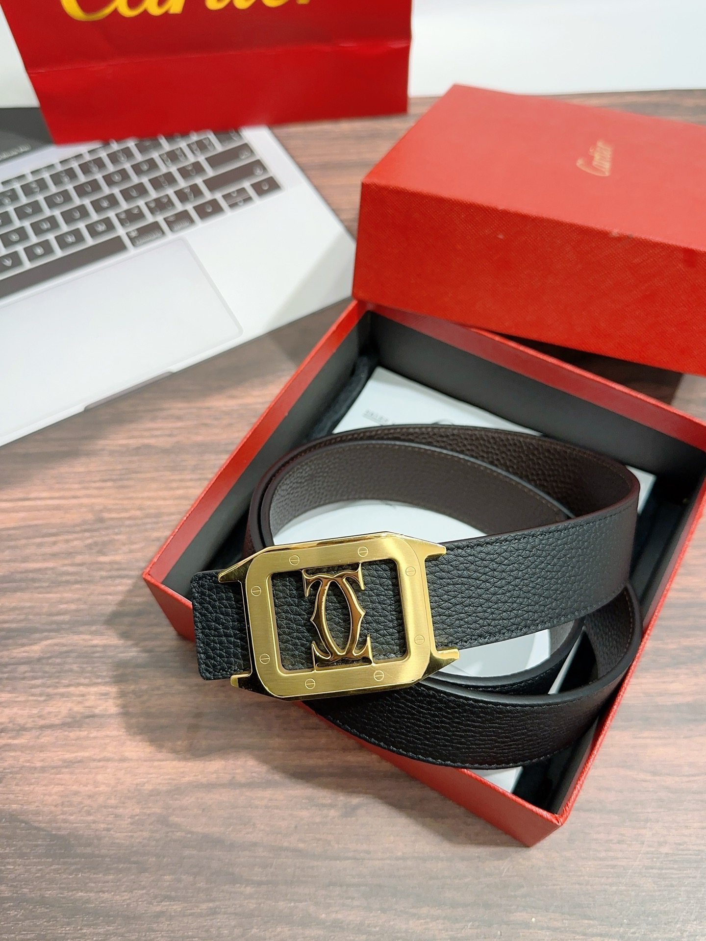 Imported Oxen Leather Men’s Regular 3.5cm Calcium Belt Purchase (p483) - 图片 6