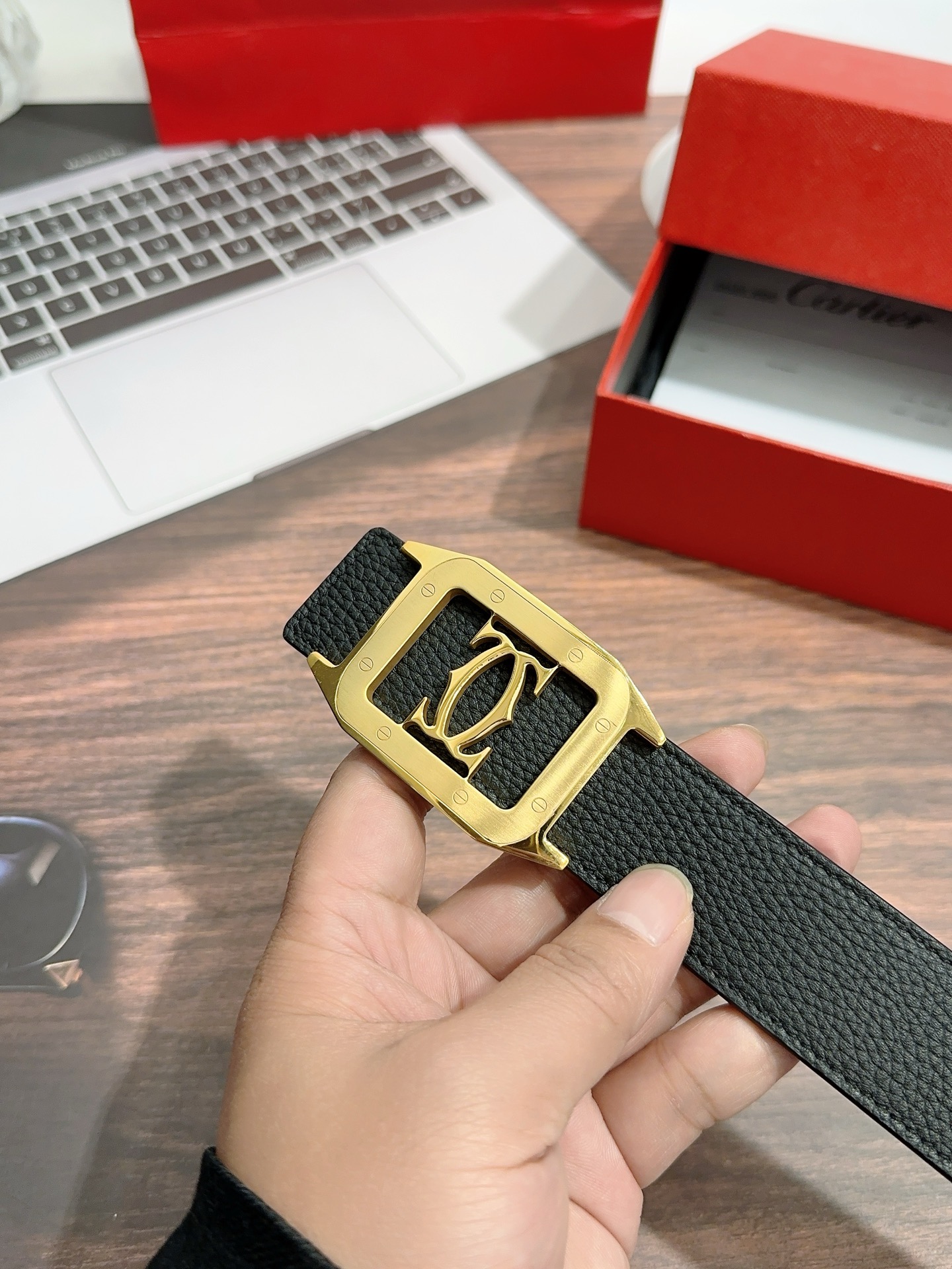 Imported Oxen Leather Men’s Regular 3.5cm Calcium Belt Purchase (p483) - 图片 5