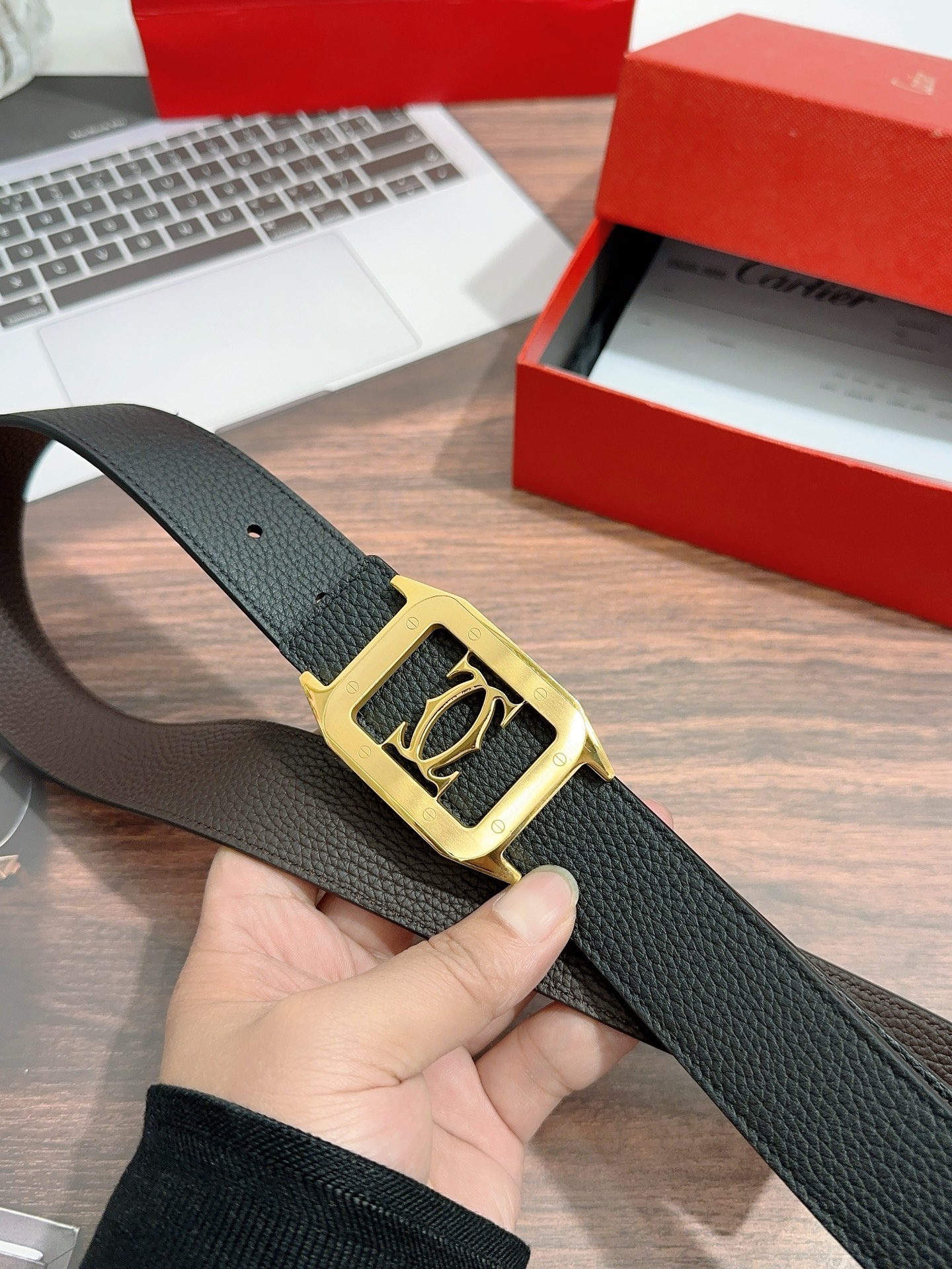 Imported Oxen Leather Men’s Regular 3.5cm Calcium Belt Purchase (p483) - 图片 4