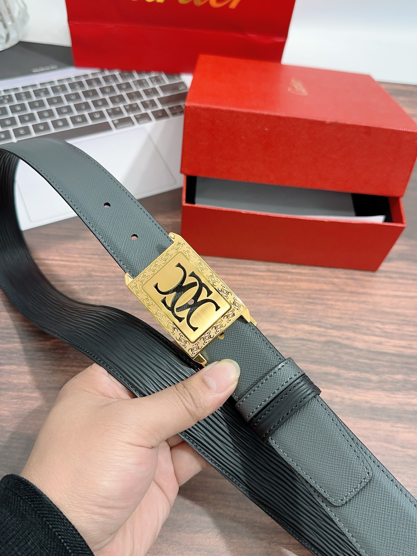 Imported Oxen Leather Men’s Regular 3.5cm Calcium Belt Purchase (20 words) - 图片 4