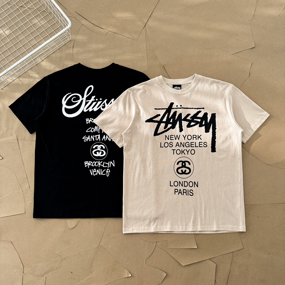 Stussy Kleding T-Shirt Zwart KhakiName Korte mouw