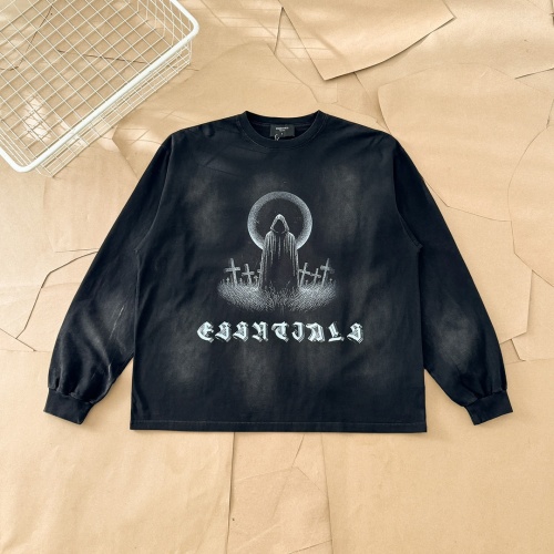 Fear of God Essentials Vintage Black Long Sleeve T-Shirt with Graphic Print 1 Fear of God Essentials Vintage Black Long Sleeve T-Shirt with Graphic Print