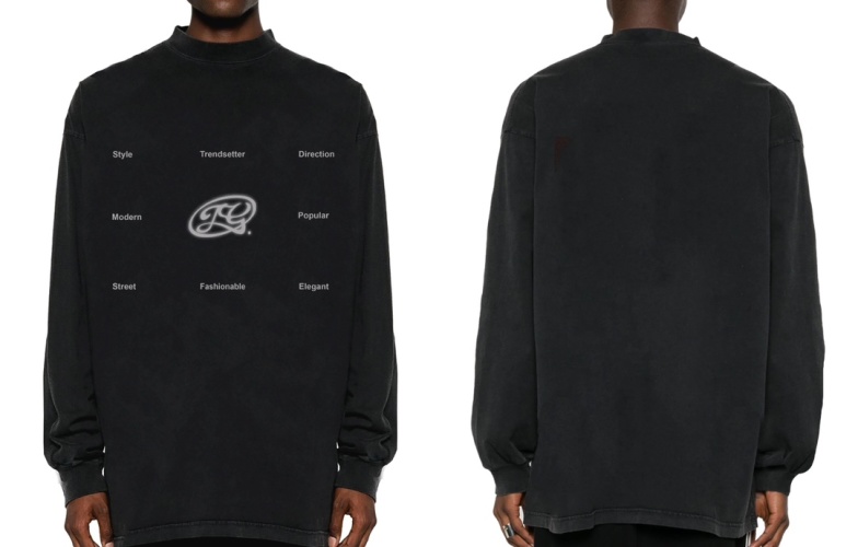 Fear of God Essentials Black Long Sleeve T-Shirt Crew Neck Oversized Fit 1 Fear of God Essentials Black Long Sleeve T-Shirt Crew Neck Oversized Fit