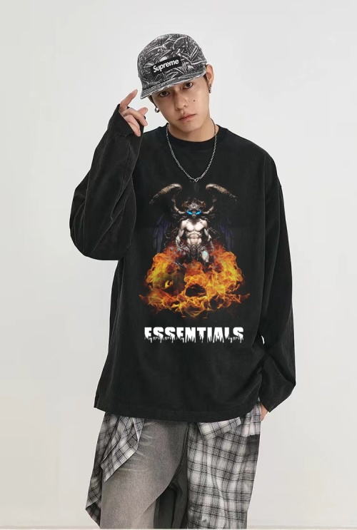 Essentials Fear of God Flame Angel Graphic Print Long Sleeve T-Shirt 2 Essentials Fear of God Flame Angel Graphic Print Long Sleeve T-Shirt