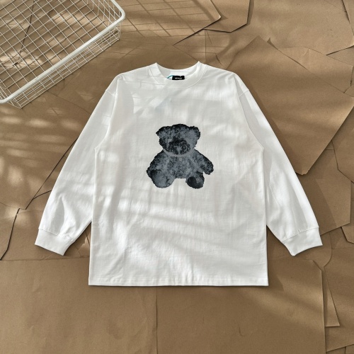 We11done Reflective Bear Long Sleeve T-Shirt, Unisex Loose Fit Cotton Tee 1 We11done Reflective Bear Long Sleeve T-Shirt, Unisex Loose Fit Cotton Tee