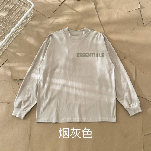 Essentials Fear of God Long Sleeve T-Shirt - Premium Cotton, Flocked Logo 1 Essentials Fear of God Long Sleeve T-Shirt - Premium Cotton, Flocked Logo