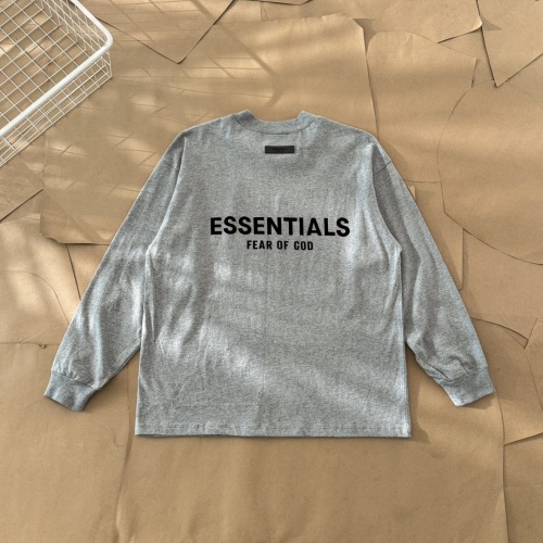 Essentials Fear of God Long Sleeve T-Shirt, Cotton Blend, Casual Style 1 Essentials Fear of God Long Sleeve T-Shirt, Cotton Blend, Casual Style