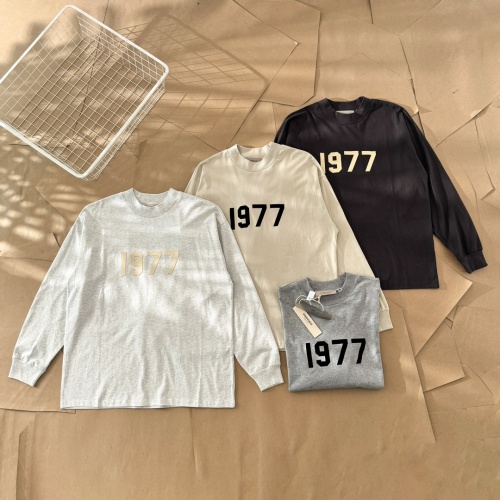 Fear of God Essentials 1977 Flocked Long Sleeve T-Shirt - Top Quality 1 Fear of God Essentials 1977 Flocked Long Sleeve T-Shirt - Top Quality