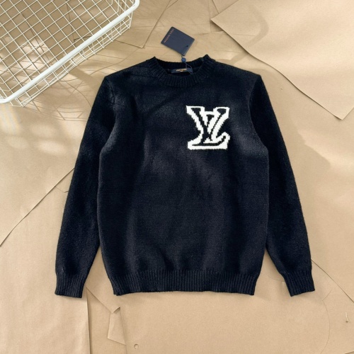 Louis Vuitton Logo Intarsia Knitted Casual Crew Neck Long Sleeve Sweater