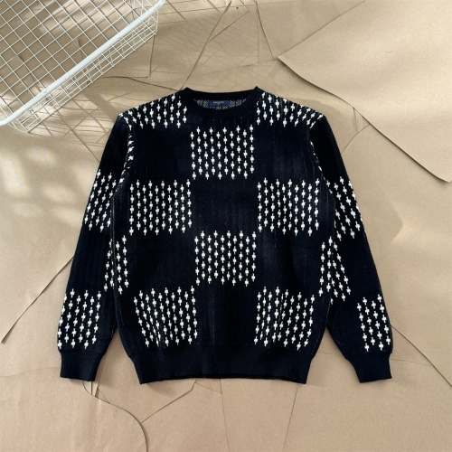 Louis Vuitton Checkerboard Crewneck Long Sleeve Knitted Sweater 1 Louis Vuitton Checkerboard Crewneck Long Sleeve Knitted Sweater