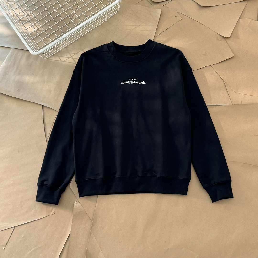 Maison Margiela MM6 Inverted Logo Embroidered Crewneck Sweatshirt Unisex