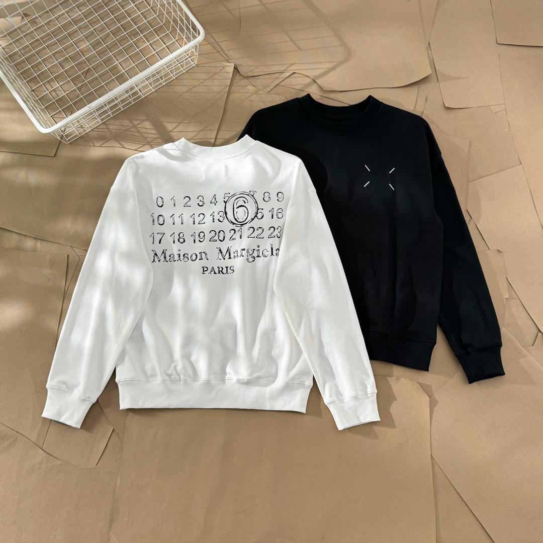 Maison Margiela MM6 Heavyweight Numeric Print Sweatshirt