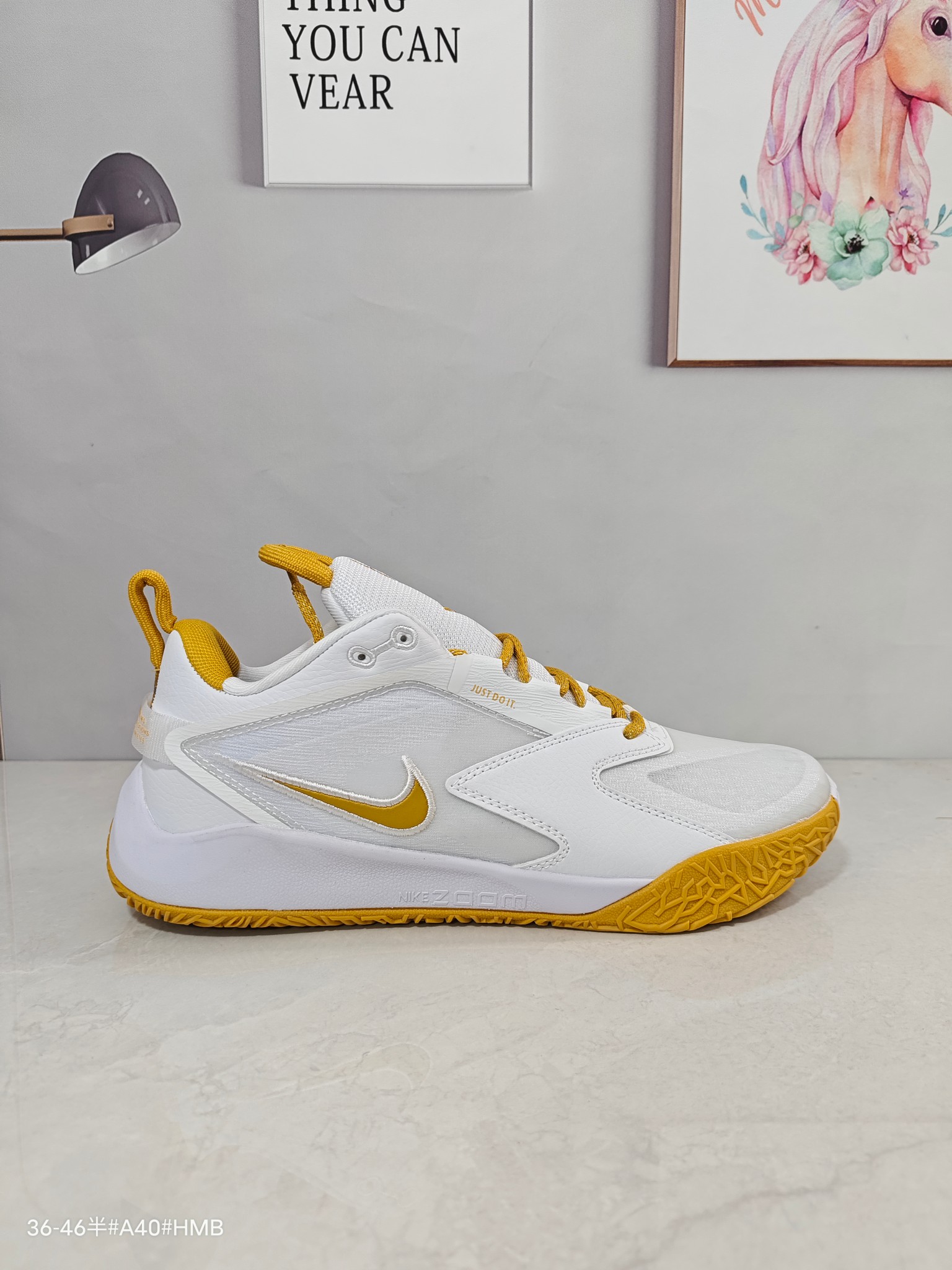 Nike Zoom HyperAce 3 轻便舒适 耐磨透气 排球鞋 男女同款 白紫粉 货号:FQ7074-105 带半码