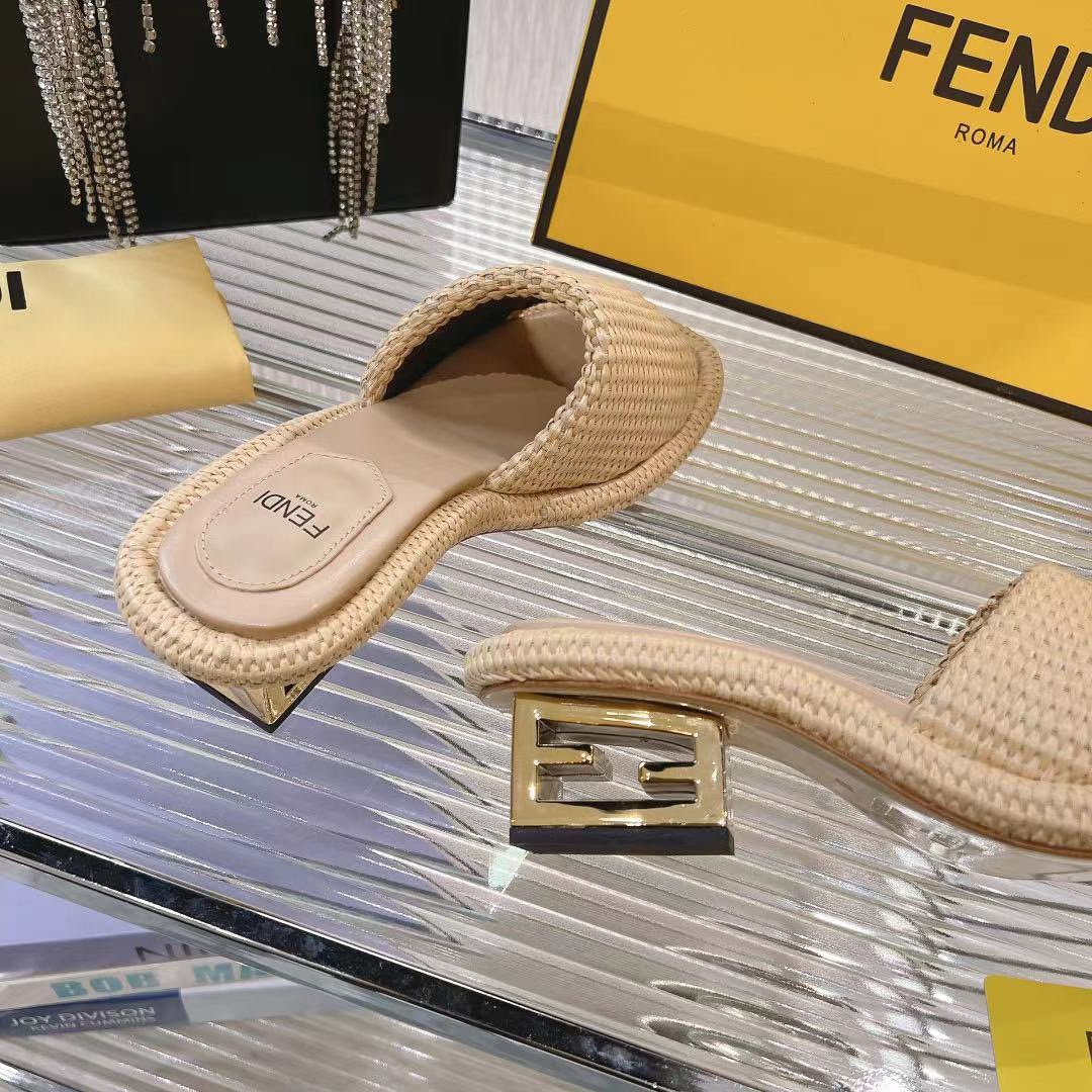 Fendi Water Platform Woven Raffia Heeled Sandals Beige | Comfortable & Stylish 10 i1720547766 1593 7