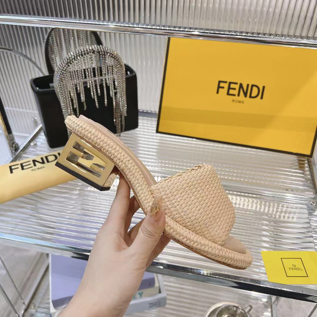 Fendi Water Platform Woven Raffia Heeled Sandals Beige | Comfortable & Stylish 3 i1720547766 8856 4