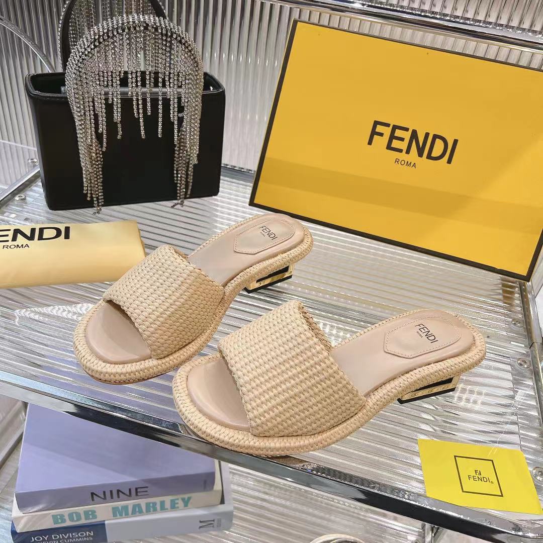 Fendi Water Platform Woven Raffia Heeled Sandals Beige | Comfortable & Stylish 7 i1720547766 9320 2