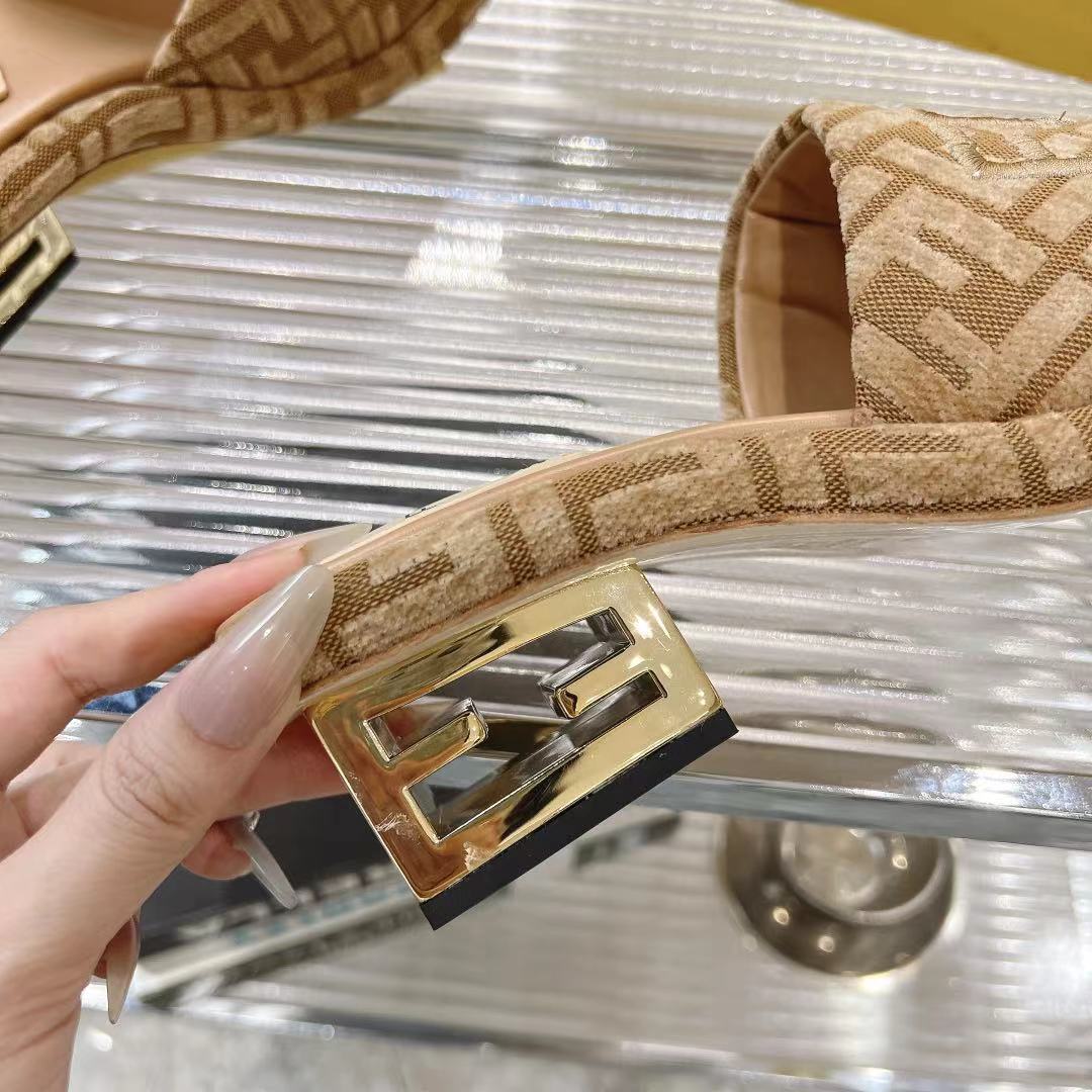 Fendi Women's FF Logo Platform Slide Sandals Luxury Designer Shoes 8 i1740933219225 1318 0 6