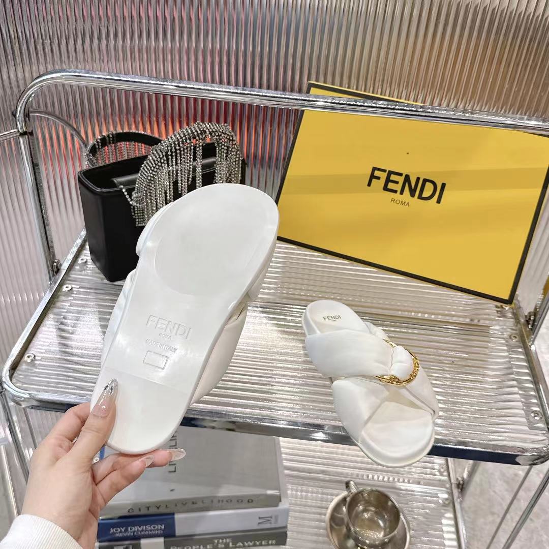 Fendi Women's FF-Motif Leather Flat Slides, Stylish & Comfortable 10 i1742410142388 7128 0 8