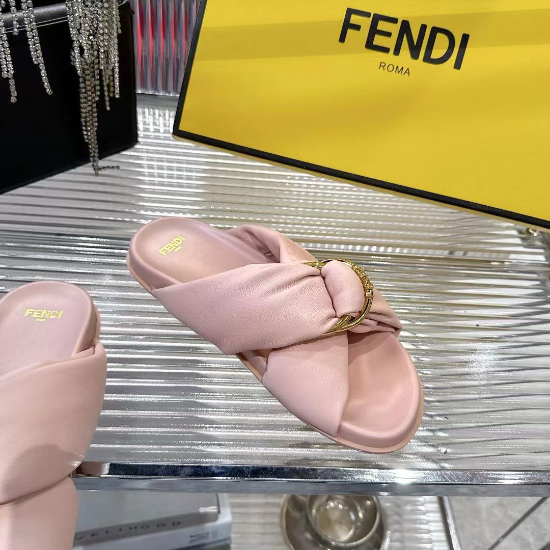 Fendi 25SS FF Flat Leather Sandals - Comfortable & Stylish Slides 7 i1742410194144 2086 0 5