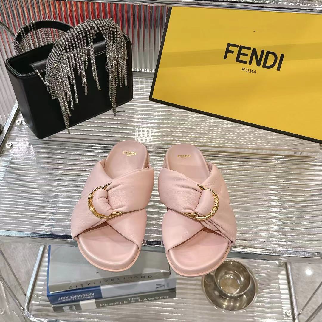 Fendi 25SS FF Flat Leather Sandals - Comfortable & Stylish Slides 3 i1742410194144 9010 0 0