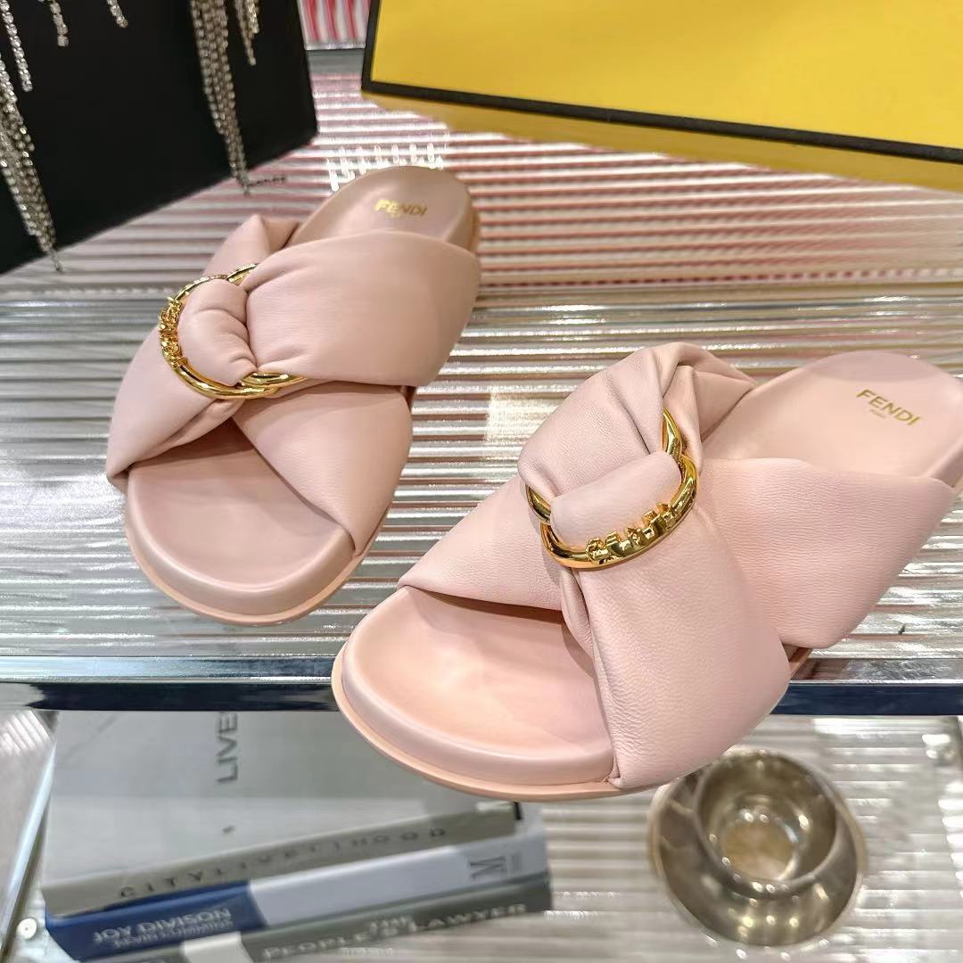 Fendi 25SS FF Flat Leather Sandals - Comfortable & Stylish Slides 9 i1742410194144 9216 0 7