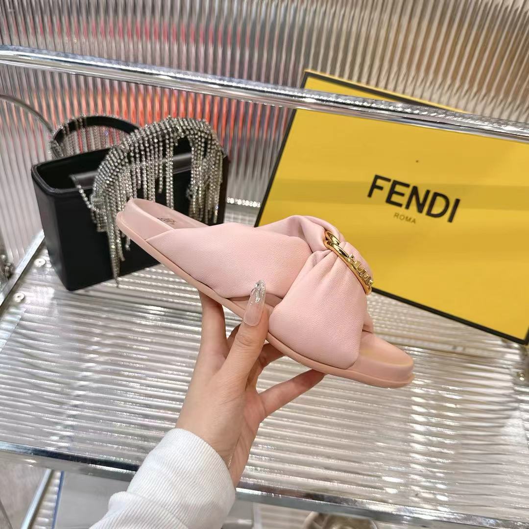 Fendi 25SS FF Flat Leather Sandals - Comfortable & Stylish Slides 6 i1742410195277 6275 0 4